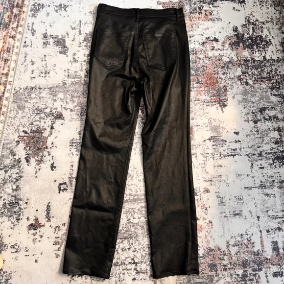 Express Shiny Faux Leather Pants Super Hi-Rise - Size 6 Regular - Picture 2 of 16